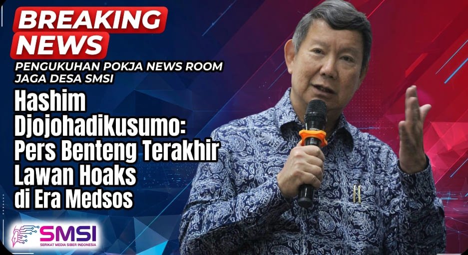 Pengukuhan Pokja News Room Jaga Desa SMSI, Hashim: Pers Benteng Terakhir Lawan Hoaks di Era Medsos